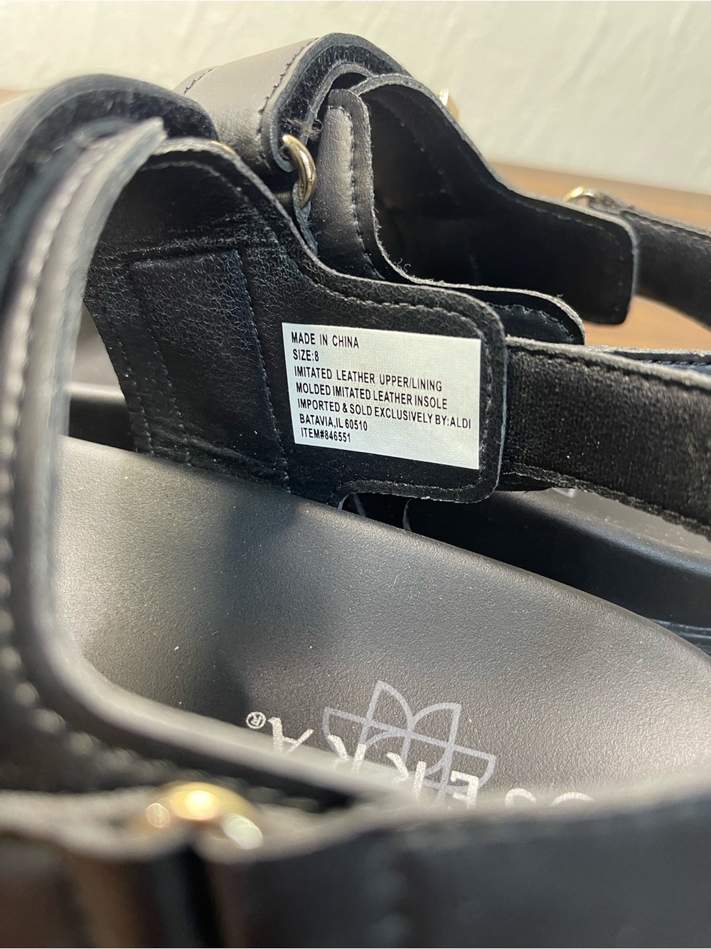 Serra Women’s Black Sandals Adjustable Straps Size 8 - Picture 5 of 8